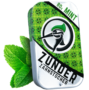 ZUNDER Zahnstocher - Mint Box 80 Stk.